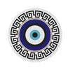 Armenian Symbols, Evil Eye, Greek Key Pattern, Round Rug