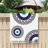 Armenian Symbols, Evil Eye, Greek Key Pattern Boho Beach Cloth