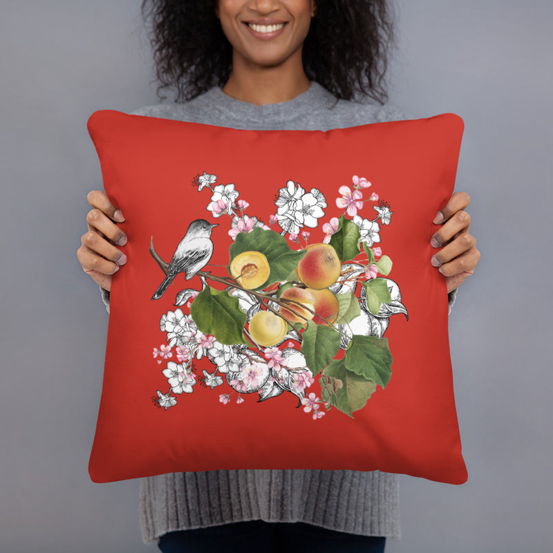 Armenian Symbols, Apricot, Throw Pillow