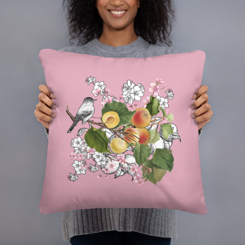 Armenian Symbols, Apricot, Throw Pillow