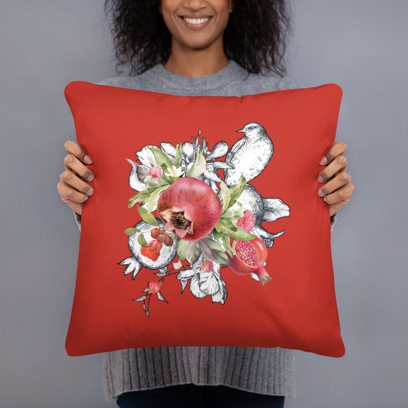 Armenian Symbols, Pomegranate, Throw Pillow