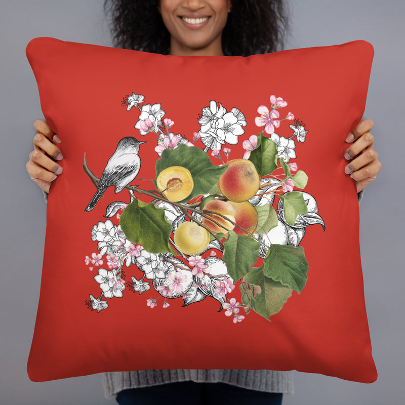 Armenian Symbols, Apricot, Throw Pillow