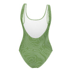 Armenian Symbols, Pomegranate, One-Piece Swimsuit, Green