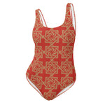 Armenian Symbols, Eternity, Infinity Pattern, One-Piece Swimsuit