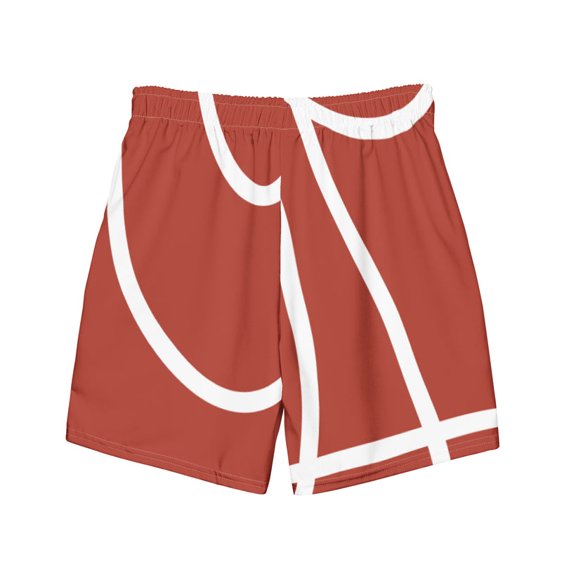 Armenian Symbols, Pomegranate, Men's Swim Trunks, Red