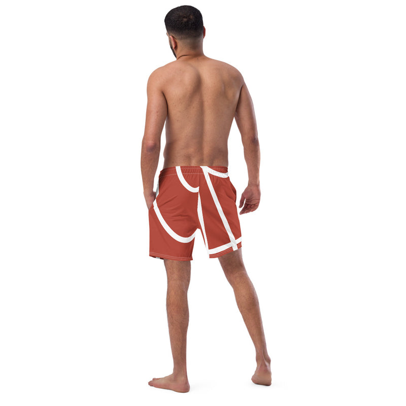 Armenian Symbols, Pomegranate, Men's Swim Trunks, Red