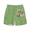 Armenian Symbols, Apricot, Men's Swim Trunks, Green