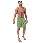 Armenian Symbols, Apricot, Men's Swim Trunks, Green