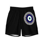 Armenian Symbols, Evil Eye, Greek Key Pattern, Men's Swim Trunks