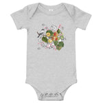 Armenian Symbols, Baby Short Sleeve Bodysuit, Apricot