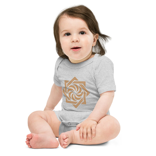 Armenian Symbols, Baby Short Sleeve Bodysuit, Eternity