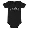 Heartbeat, Baby Short Sleeve Bodysuit, Etchmiadzin, White Monotone