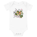 Armenian Symbols, Baby Short Sleeve Bodysuit, Apricot