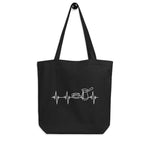 Heartbeat, Eco Tote Bag, Coffee