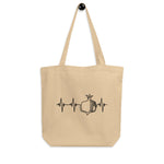 Heartbeat, Eco Tote Bag, Pomegranate