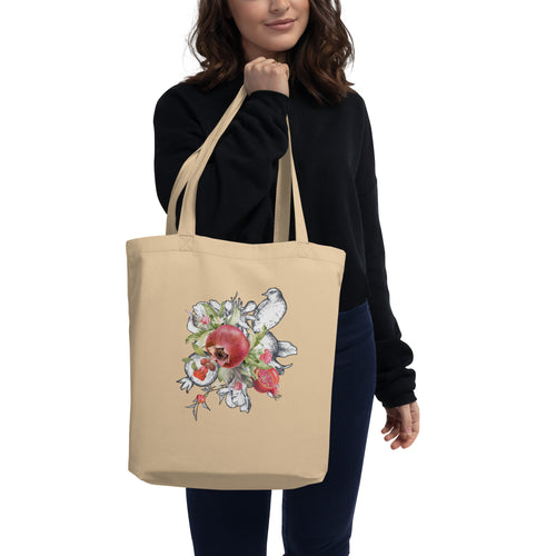 Armenian Symbols, Eco Tote Bag, Pomegranate