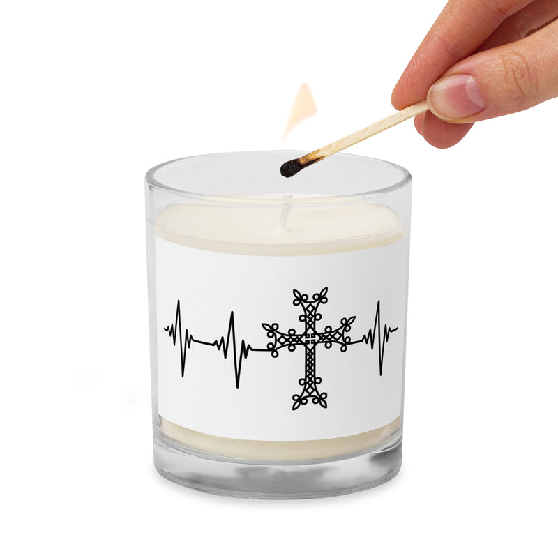 Heartbeat, Glass Jar Soy Wax Candle, Khachkar