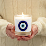 Armenian Symbols, Glass Jar Soy Wax Candle, Evil Eye