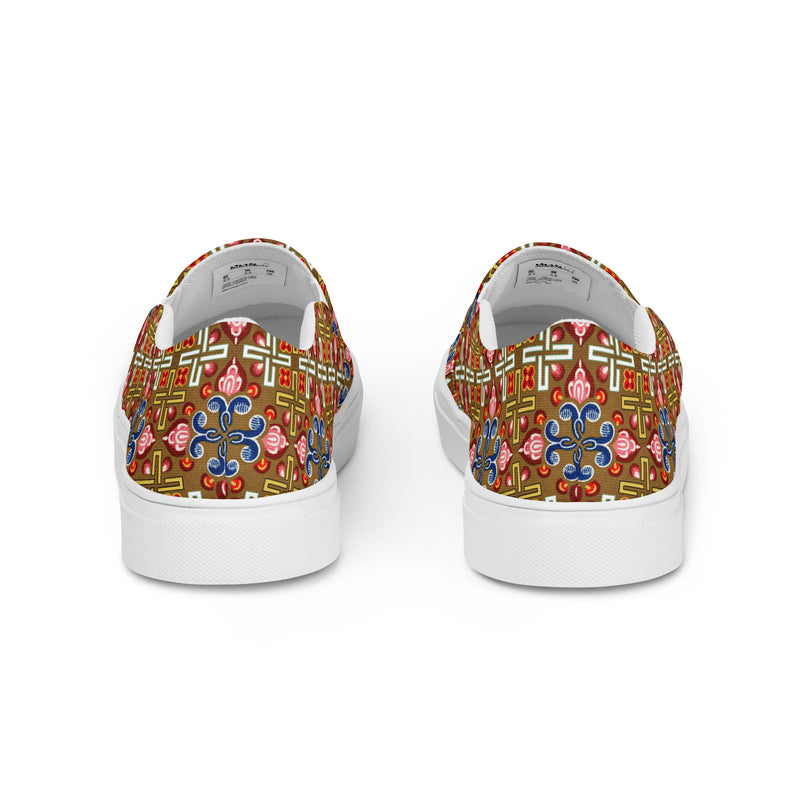 Men’s Slip-on Canvas Shoes, Armenian Ornamental Art