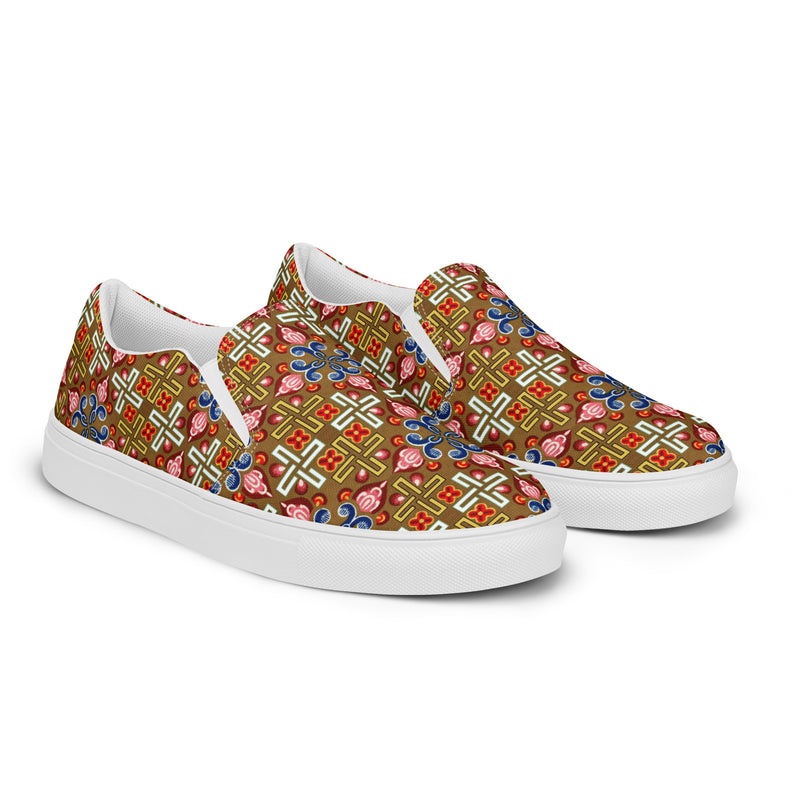 Men’s Slip-on Canvas Shoes, Armenian Ornamental Art