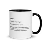 Armenian Idiom, Mug with Color Inside, Anpoch Gtal