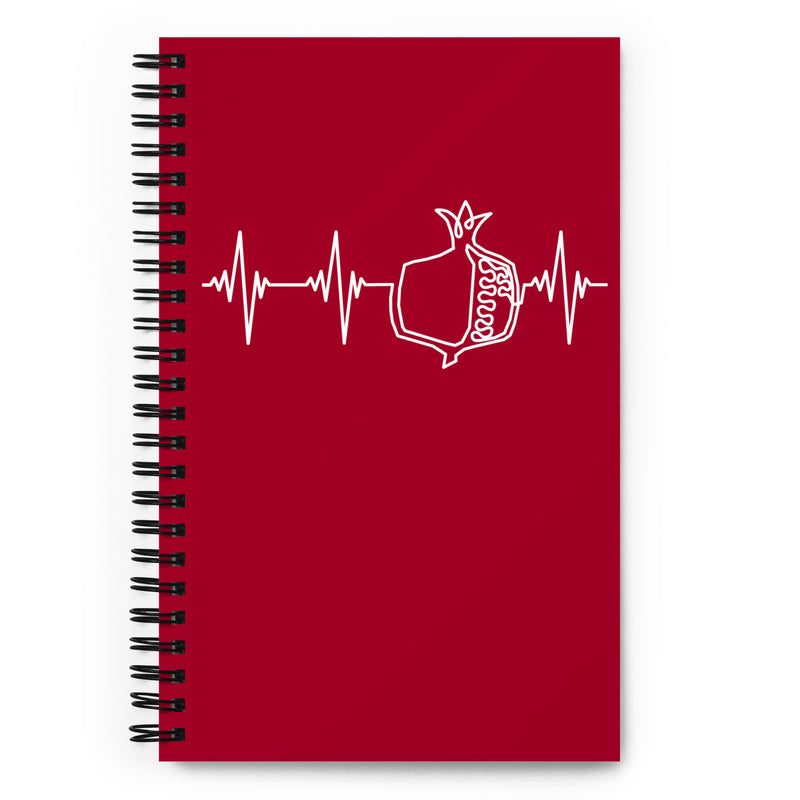 Heartbeat, Spiral Notebook, Pomegranate