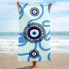 Armenian Symbols, Evil Eye, Greek Key Pattern, Beach Towel