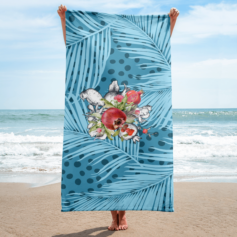 Armenian Symbols, Pomegranate, Beach Towel