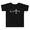 Heartbeat, Toddler Short Sleeve Tee, Khachkar, White Monotone