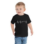 Heartbeat, Toddler Short Sleeve Tee, Ararat, White Monotone