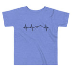 Heartbeat, Toddler Short Sleeve Tee, Ararat, Black Monotone