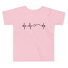 Heartbeat, Toddler Short Sleeve Tee, Ararat, Black Monotone