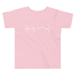 Heartbeat, Toddler Short Sleeve Tee, Ararat, White Monotone