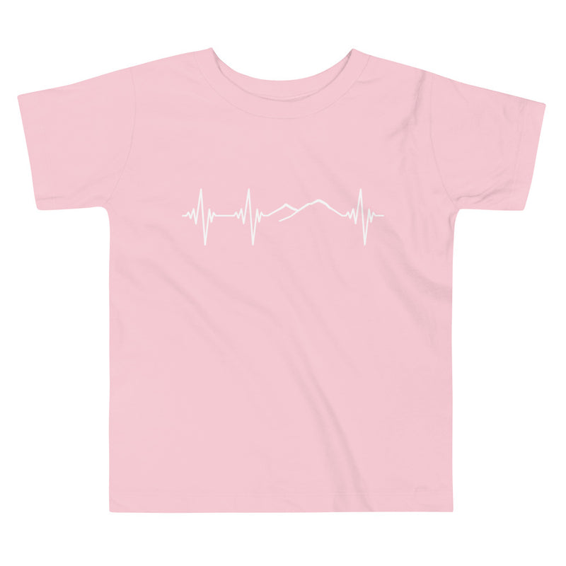 Heartbeat, Toddler Short Sleeve Tee, Ararat, White Monotone