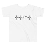 Heartbeat, Toddler Short Sleeve Tee, Ararat, Black Monotone