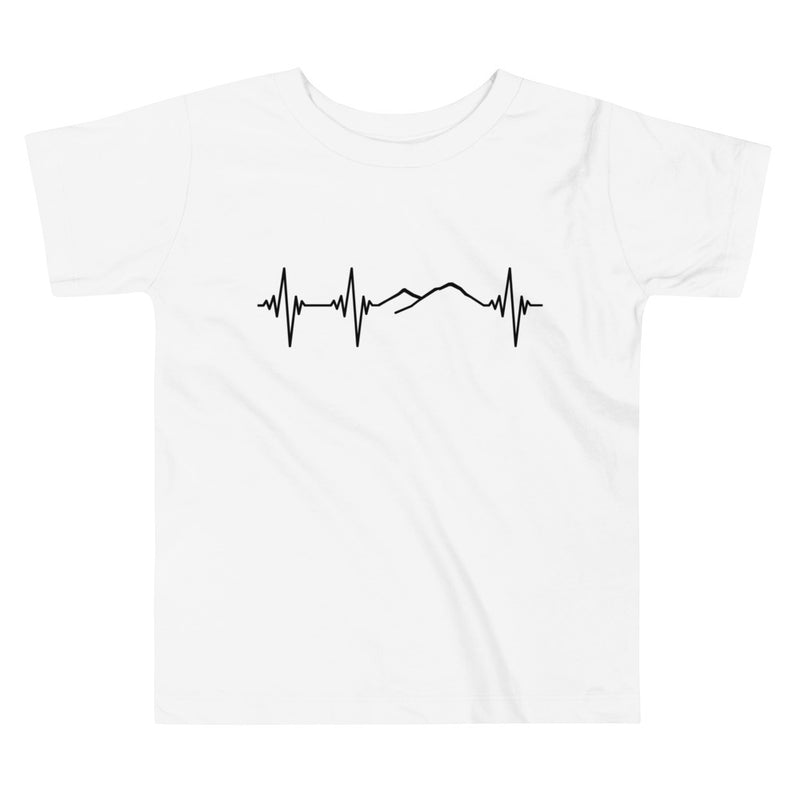 Heartbeat, Toddler Short Sleeve Tee, Ararat, Black Monotone