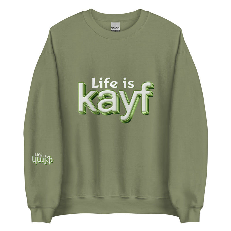 ArmEnglish, Unisex Sweatshirt, Life is Kayf