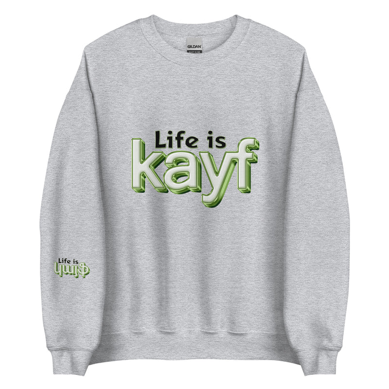 ArmEnglish, Unisex Sweatshirt, Life is Kayf