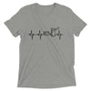 Heartbeat, Unisex Short Sleeve T-Shirt, Coffee, Black Monotone