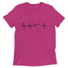 Heartbeat, Unisex Short Sleeve T-Shirt, Ararat, Black Monotone