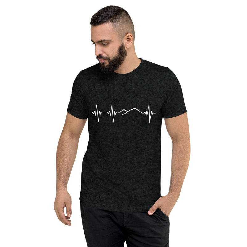 Heartbeat, Unisex Short Sleeve T-Shirt, Ararat, White Monotone