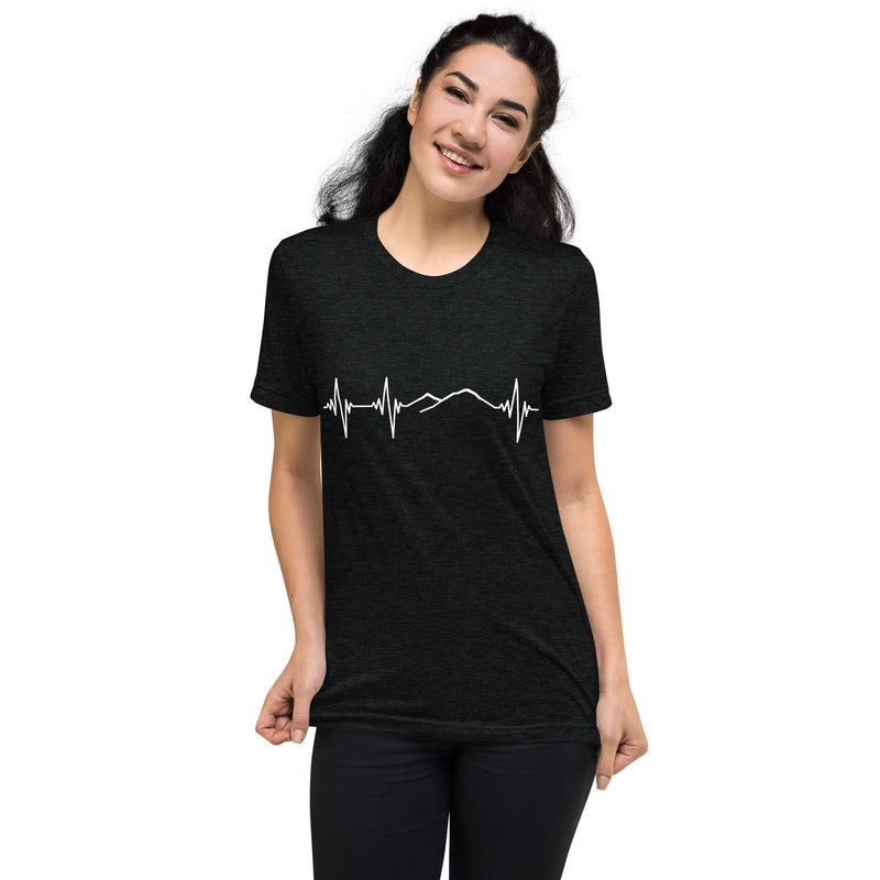 Heartbeat, Unisex Short Sleeve T-Shirt, Ararat, White Monotone