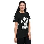 ArmEnglish, Unisex Short Sleeve T-Shirt, Hame Mi Hani, White Monotone