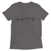 Heartbeat, Unisex Short Sleeve T-Shirt, Ararat, Black Monotone