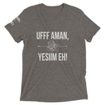 ArmEnglish, Unisex Short Sleeve T-Shirt, Ufff Aman, Yesiim Eh, White Monotone