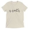 Heartbeat, Unisex Short Sleeve T-Shirt, Coffee, Black Monotone