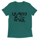 Armenian Idiom, Unisex Short Sleeve T-Shirt, Anpoch Gtal, Black Monotone