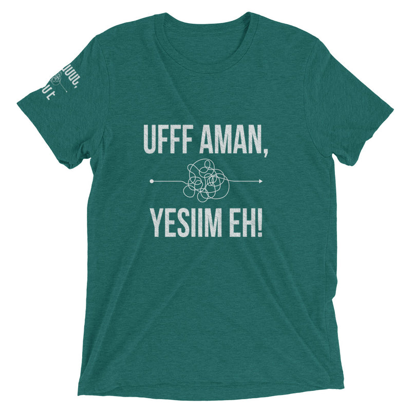 ArmEnglish, Unisex Short Sleeve T-Shirt, Ufff Aman, Yesiim Eh, White Monotone