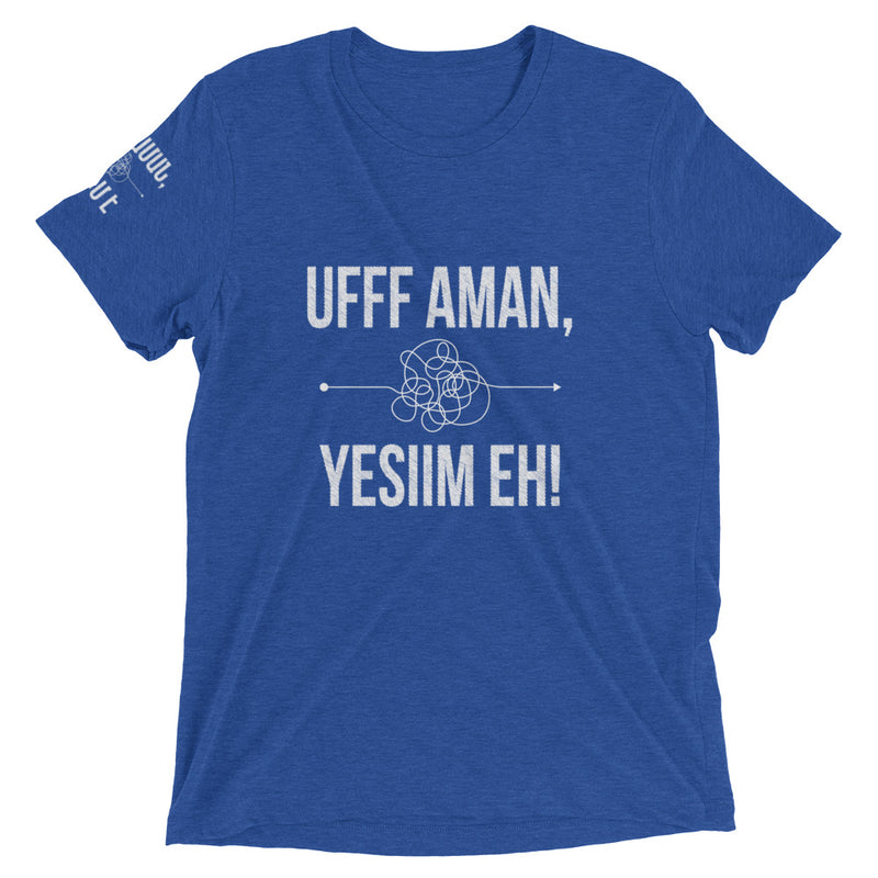 ArmEnglish, Unisex Short Sleeve T-Shirt, Ufff Aman, Yesiim Eh, White Monotone