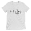 Heartbeat, Unisex Short Sleeve T-Shirt, Pomegranate, Black Monotone